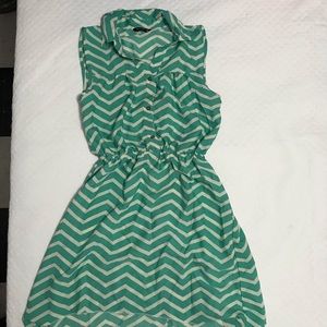 Mint and cream dress